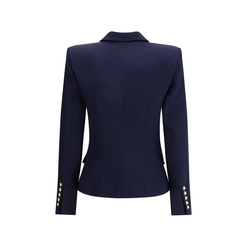 Blue Fleece Wool Blazer