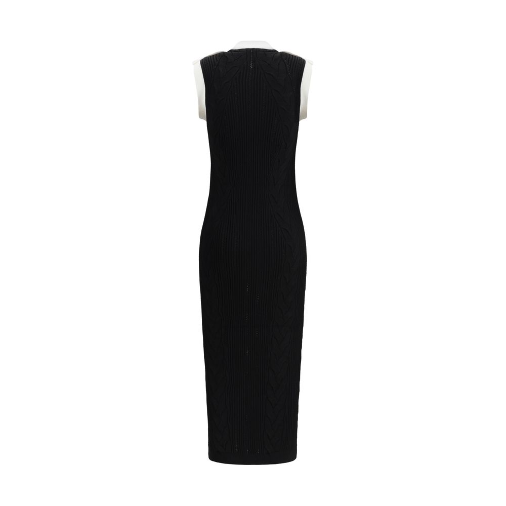 Black Viscose Casual Dress