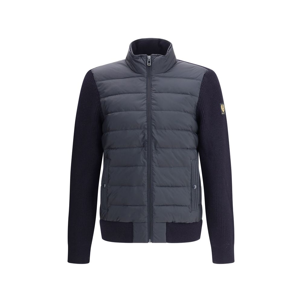 Blue Nylon Full-Length Jacket