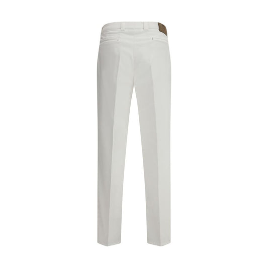 White Cotton Casual Pants