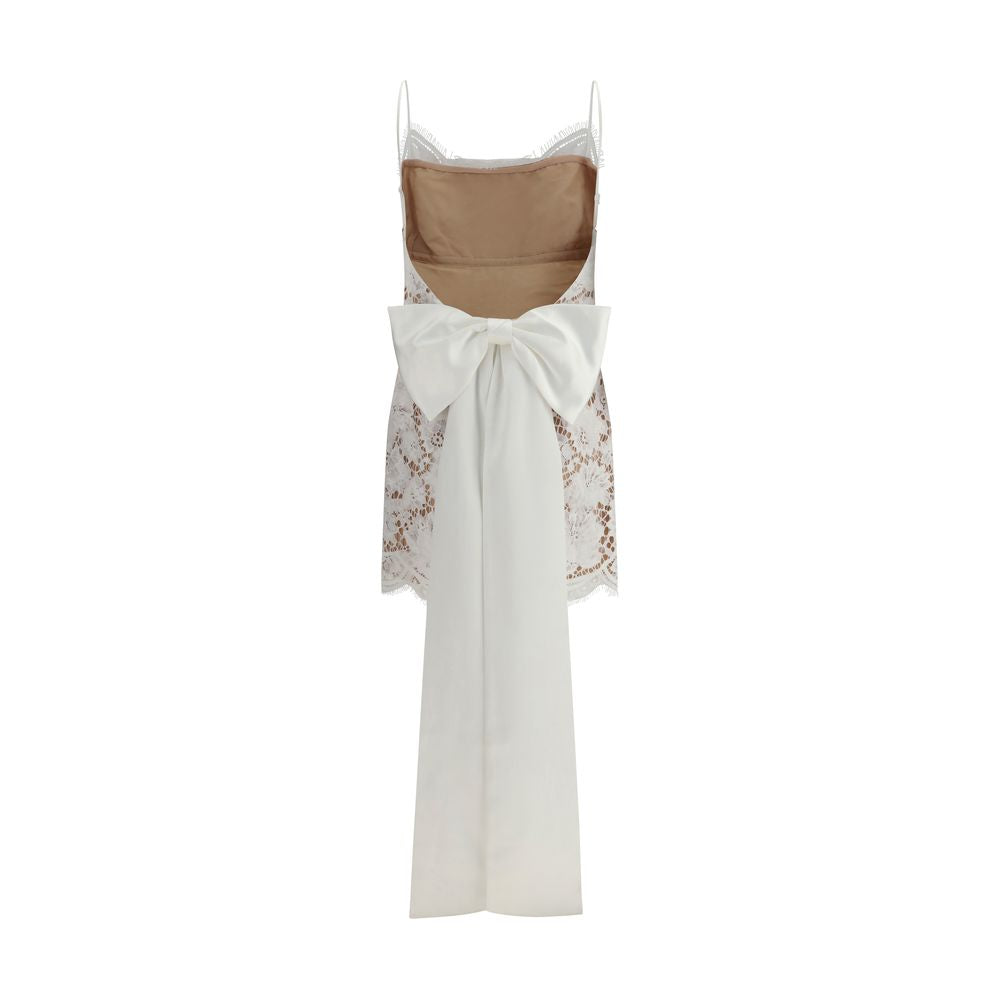 White Nylon Casual Dress