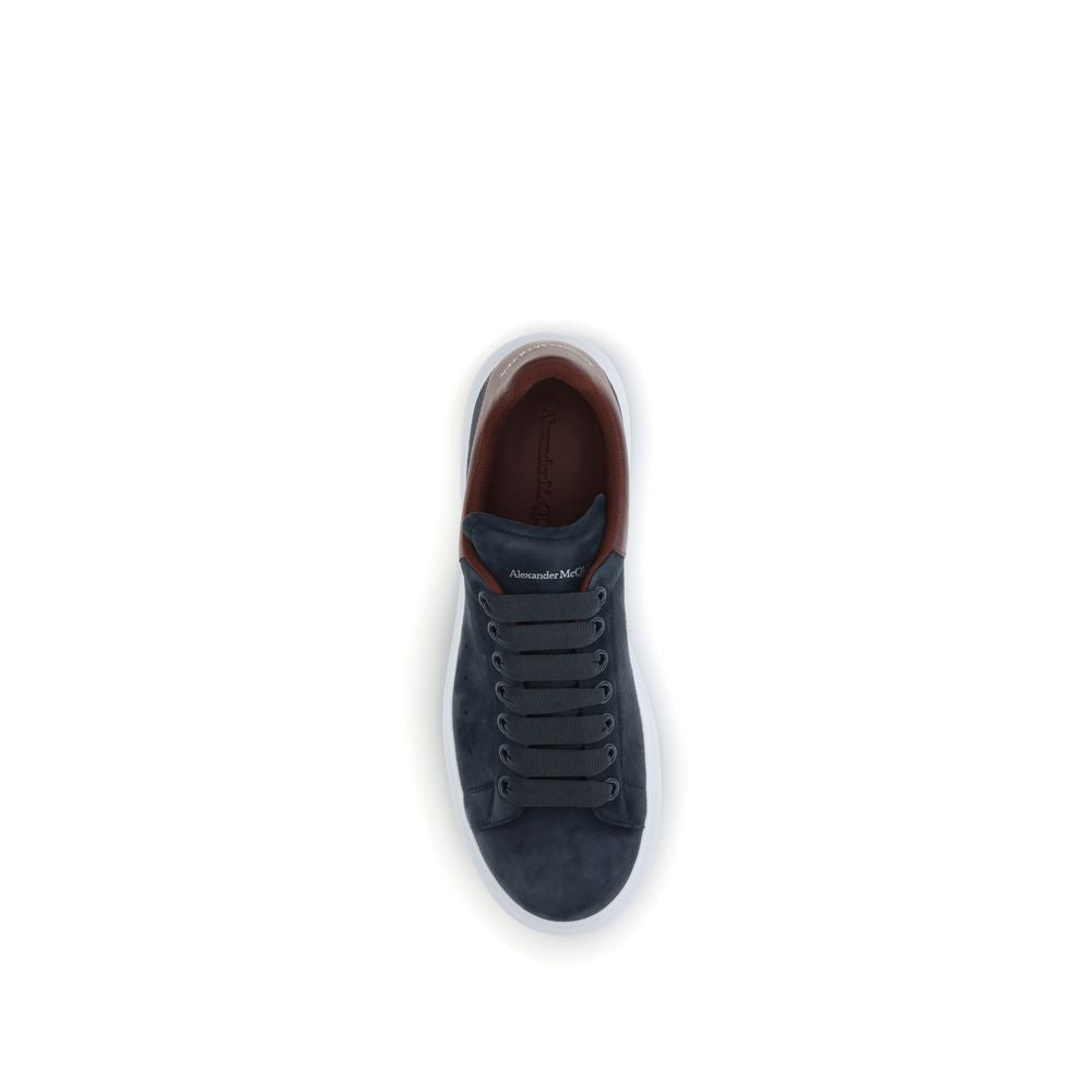 Blue Leather Chunky Sneakers