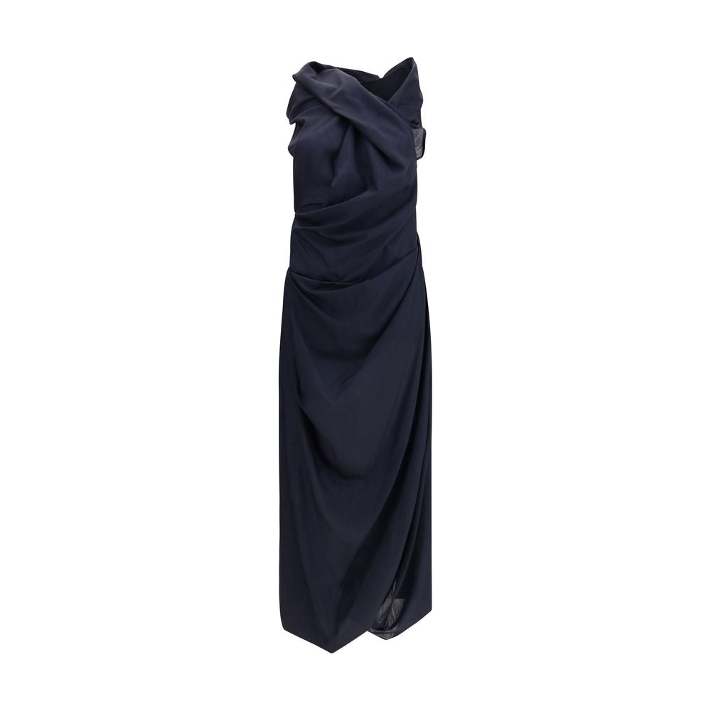 Blue Wool Casual Dress