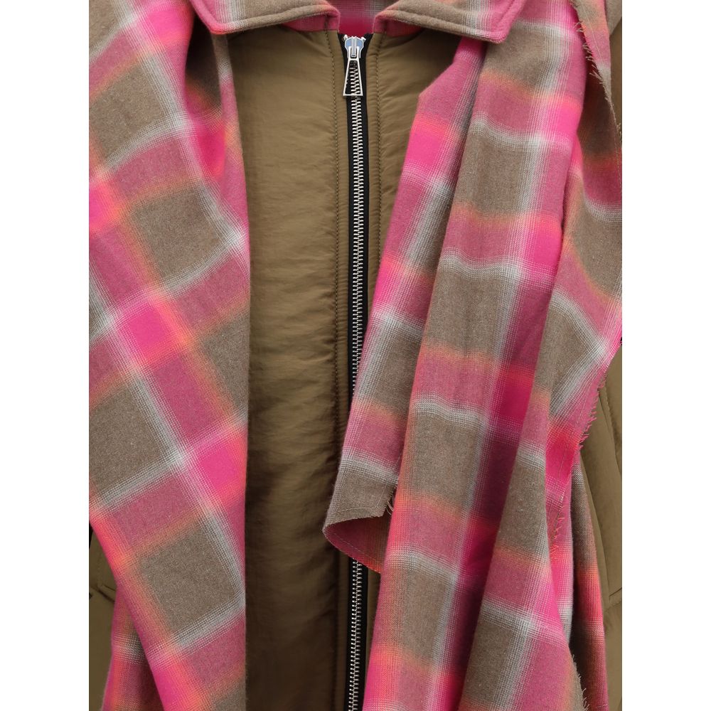 Brown Cotton Shell Jacket