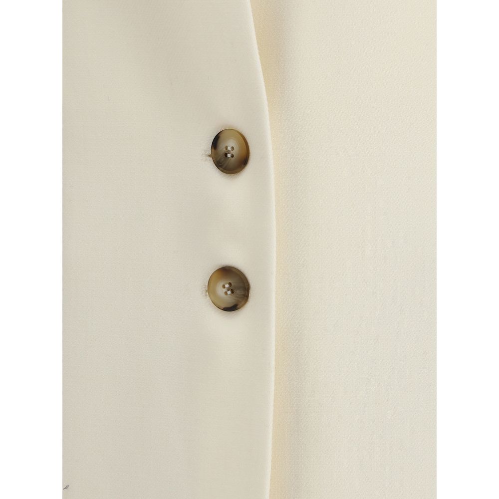 White Fleece Wool Coat