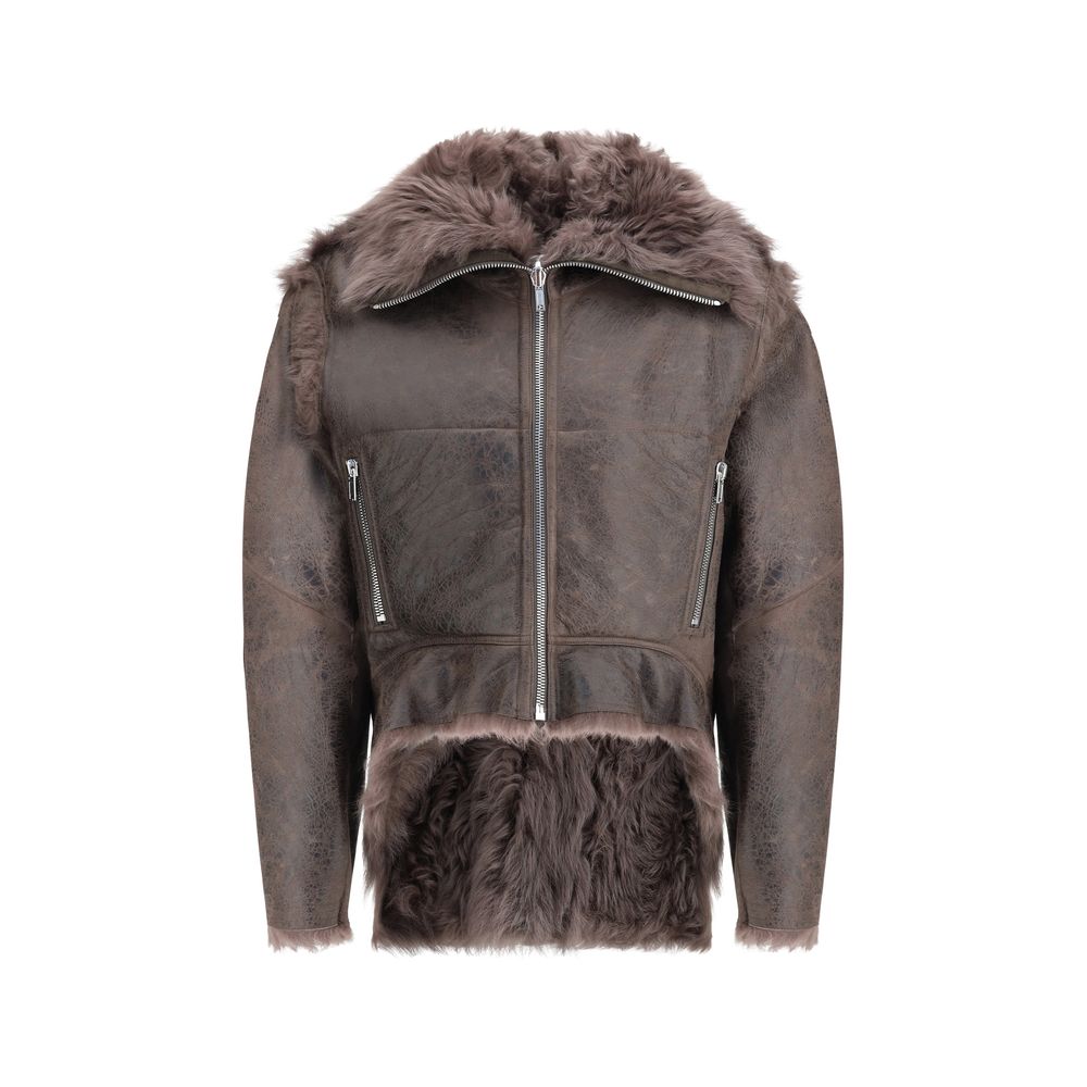 Brown Lamb Leather Biker Jacket
