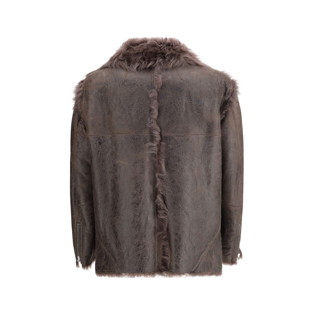 Brown Lamb Leather Biker Jacket