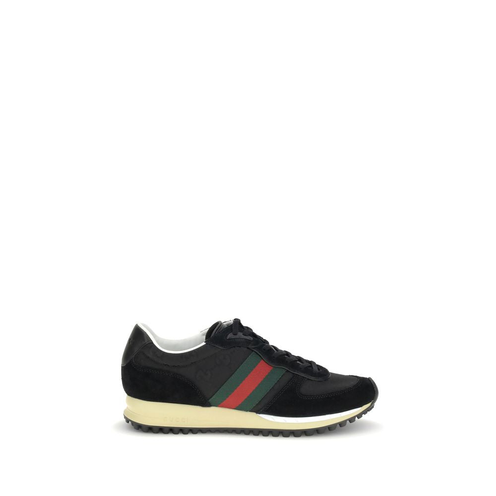 Black Polyamide Athletic Sneakers