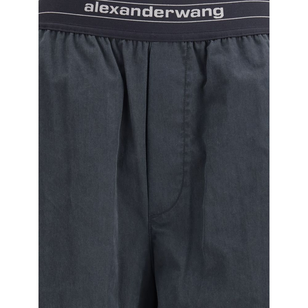 Black Cotton Casual Pants