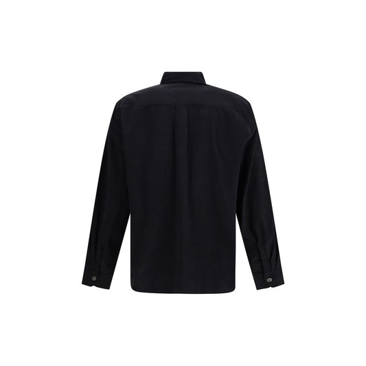 Black Cotton Dress Shirt