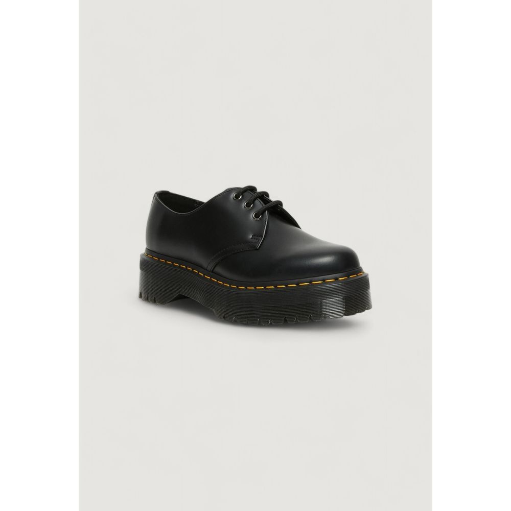 Black Leather Lace-Up Boots