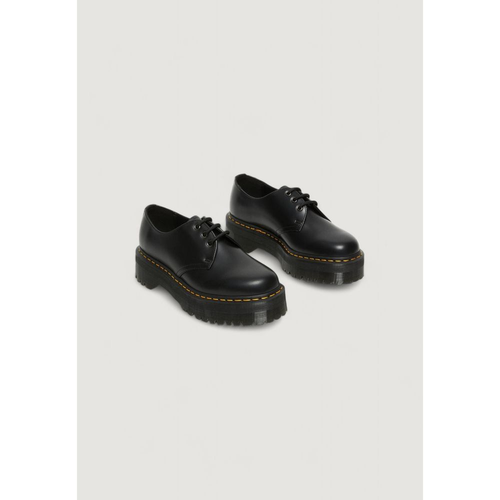 Black Leather Lace-Up Boots