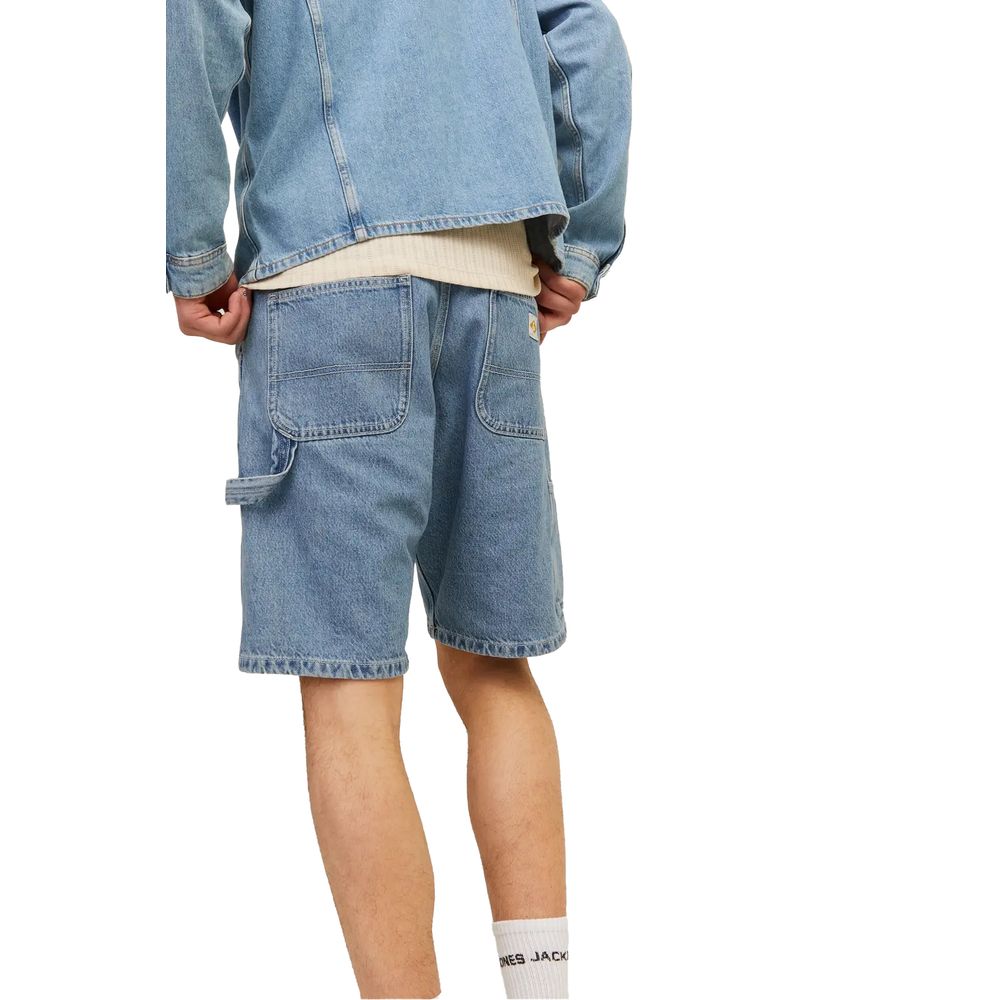 Light Blue Cotton Bermuda Shorts