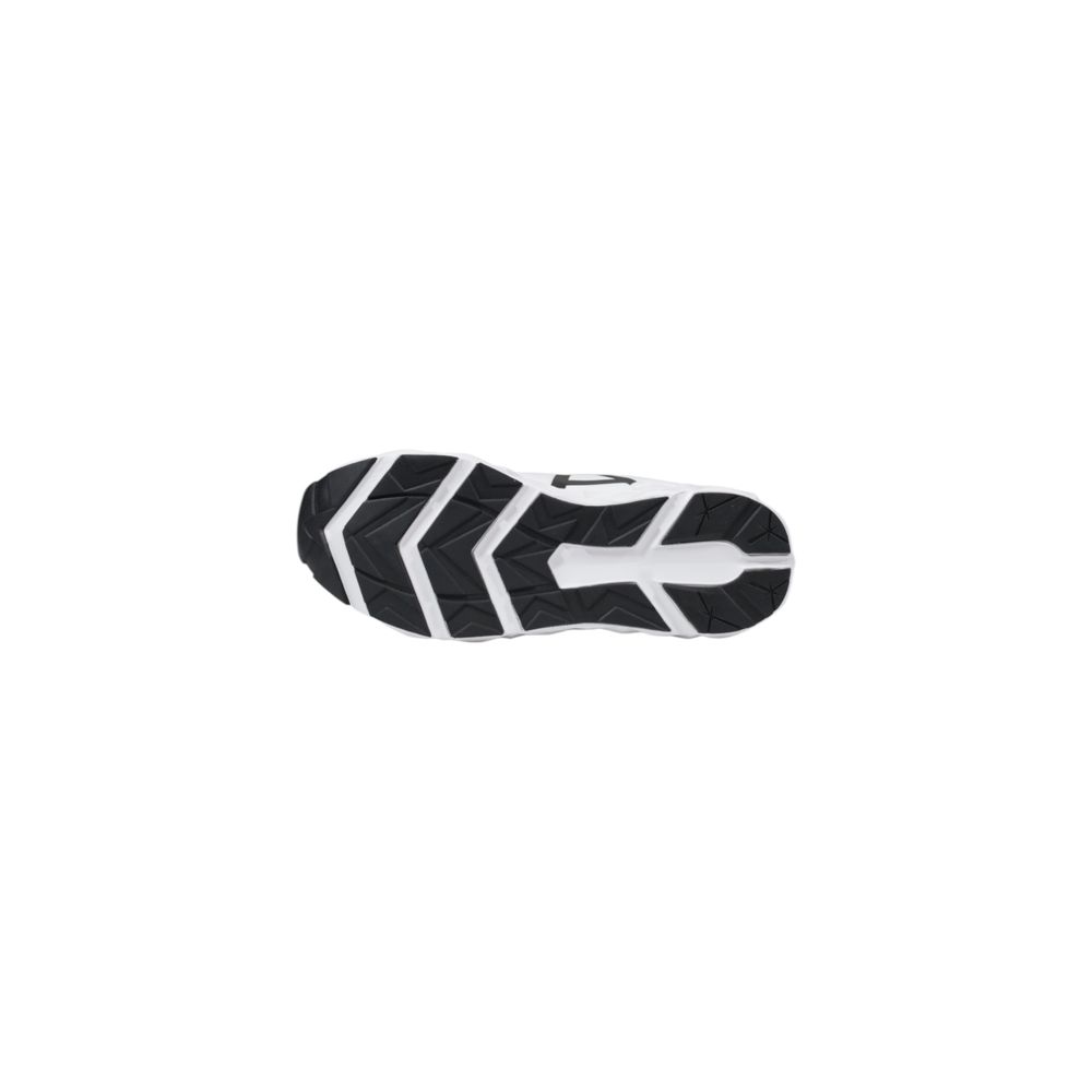 Black And White Polyester Athletic Sneakers