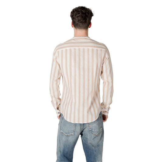Beige Cotton Pattern Shirt