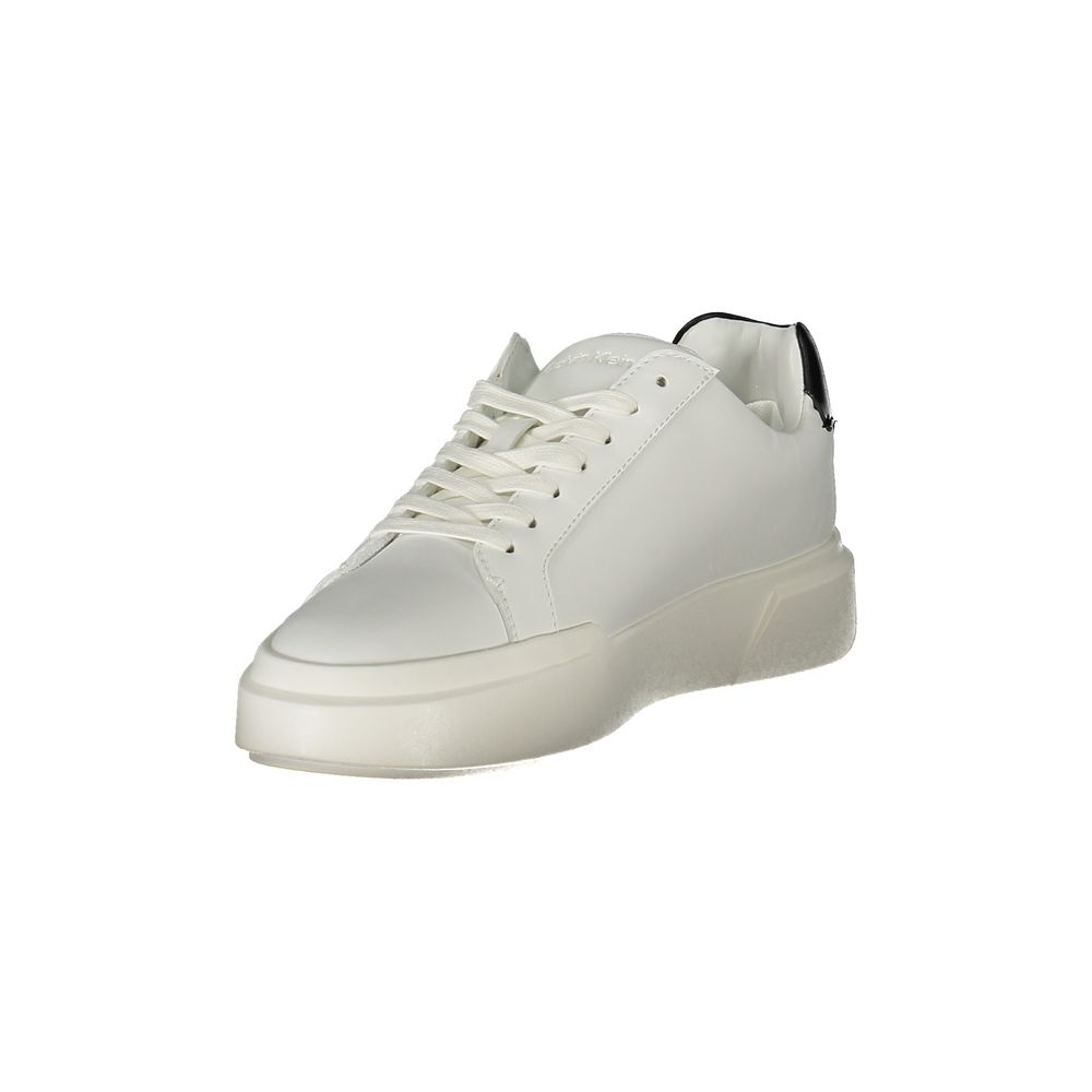 White Polyester Sneaker