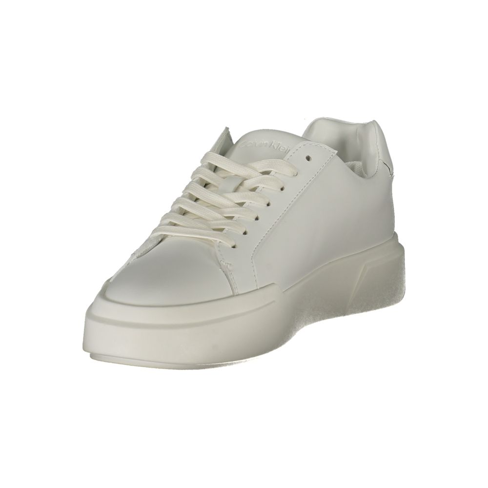 White Polyester Sneaker
