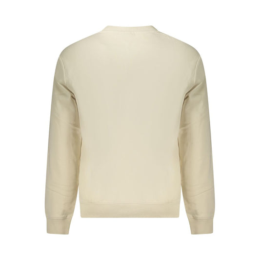 Beige Cotton Men Sweatshirt