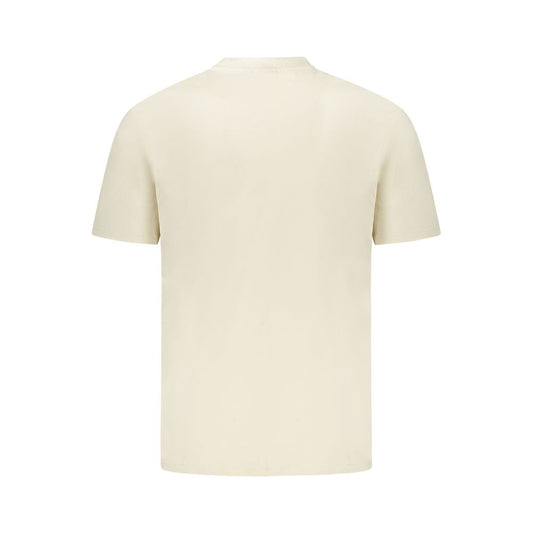 Beige Cotton Men T-Shirt
