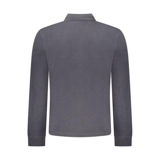 Black Cotton Men Polo Shirt