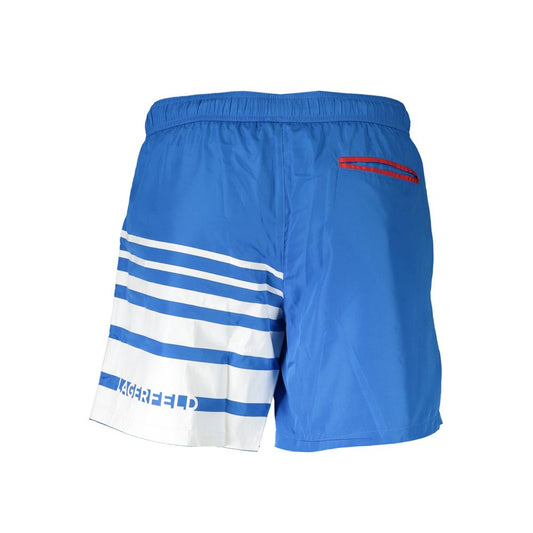 Blue Polyester Shorts