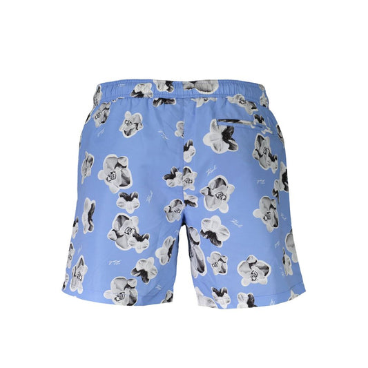 Blue Polyester Swim Shorts
