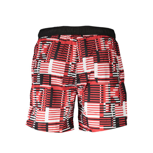 Rosso Polyester Men Swimming Boxer