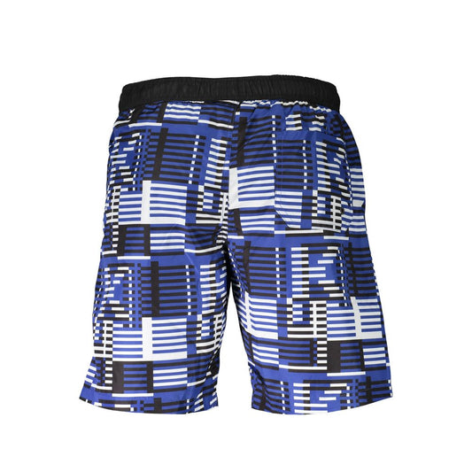 Blu Polyester Men's Swim Trunk