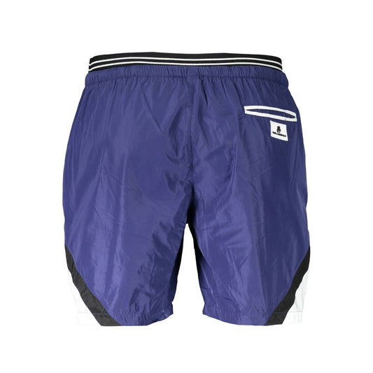 Blu Polyester Men's Swim Boxer