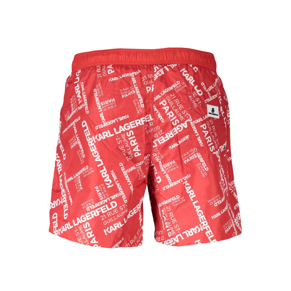 Red Polyester Swimwear