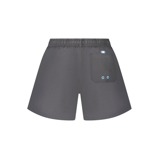 Black Nylon Men's Swim Boxer