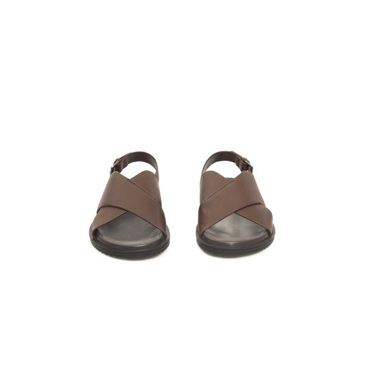 Brown Cowhide Sandal