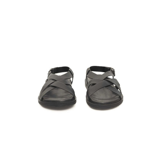 Black Cowhide Sandal