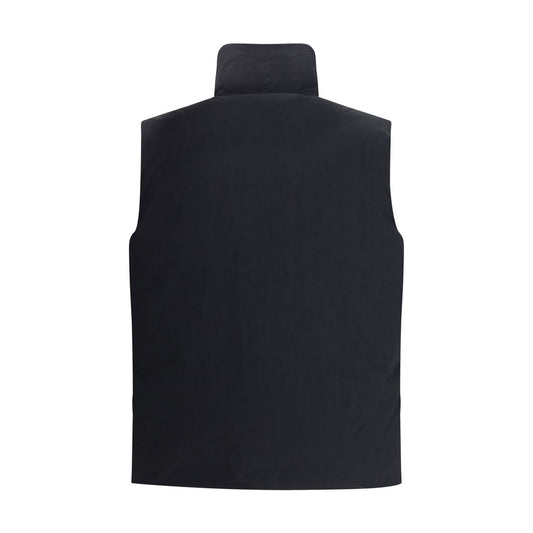 Black Polyamide Sleveless Jacket