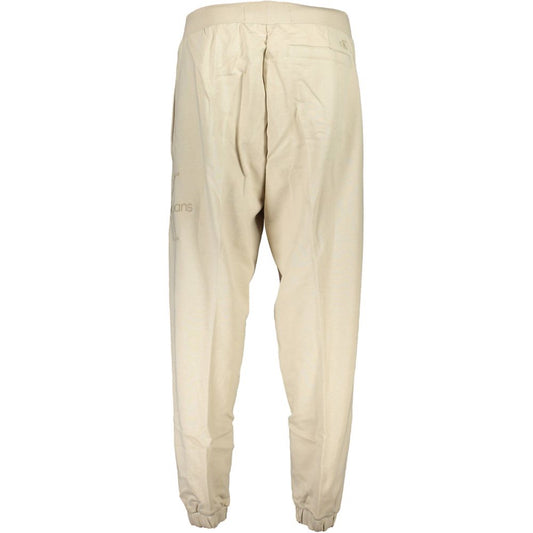 Beige Cotton Men's Sweatpant
