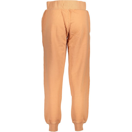 Orange Cotton Athletic Pants
