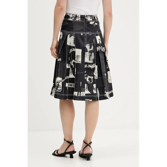 Black Cotton Women's Skirt