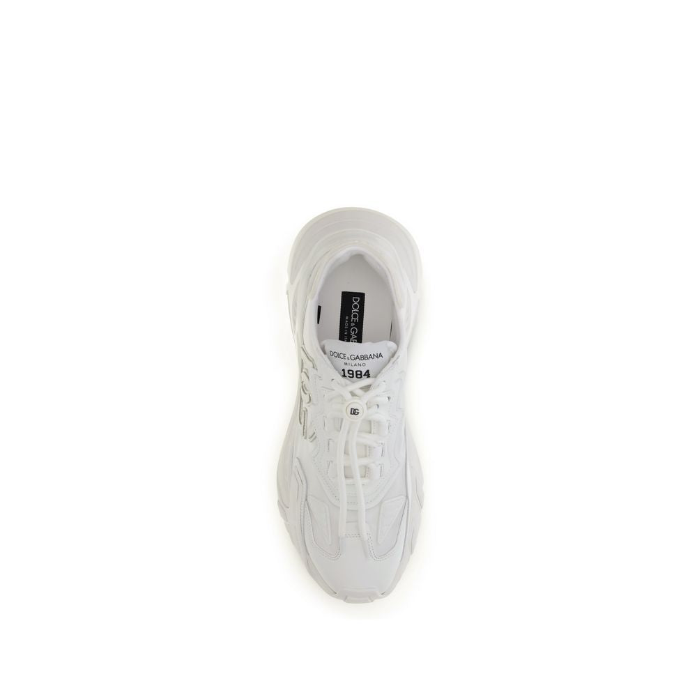 White Polyamide Athletic Sneakers