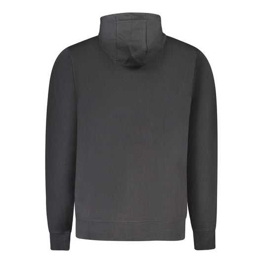 Black Cotton Men Sweatshirt