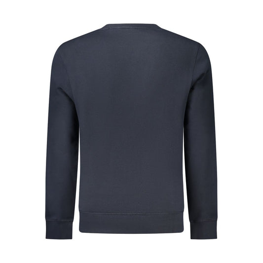 Blue Cotton Men Sweatshirt