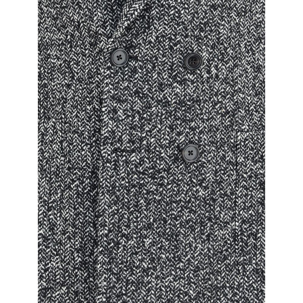 Gray Fleece Wool Coat