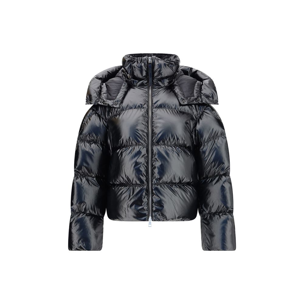 Black Polyamide Full-Length Jacket