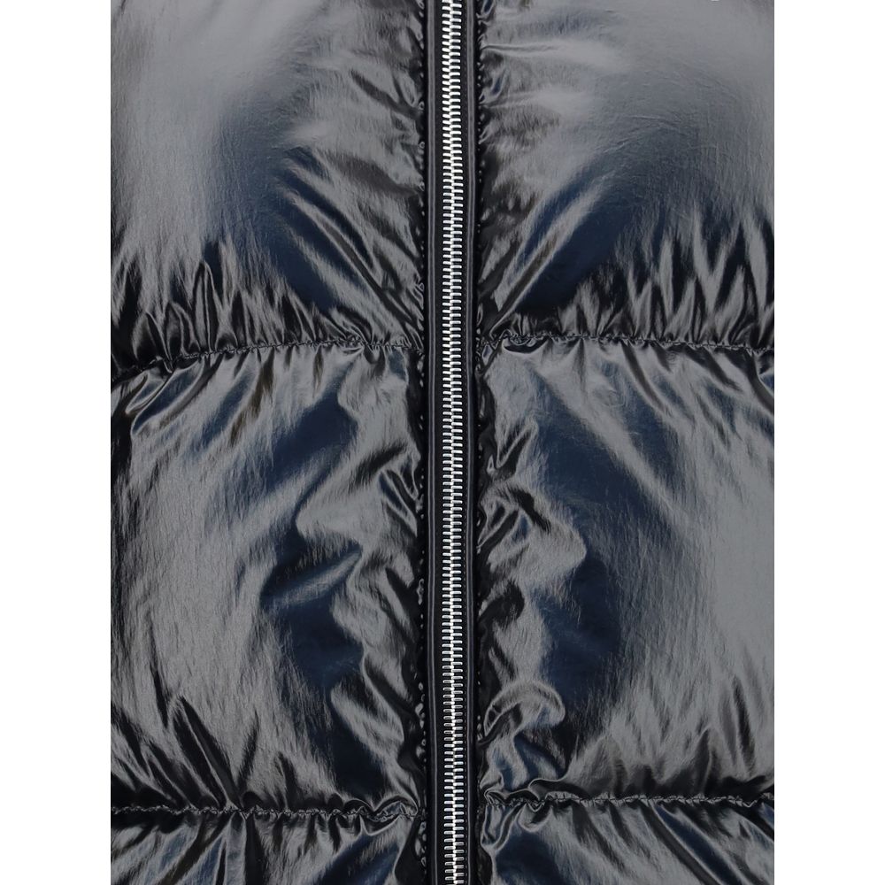 Black Polyamide Full-Length Jacket