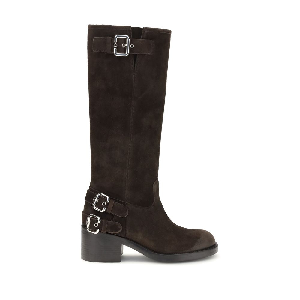 Brown Calf Leather Bos Taurus Lace-Up Boots