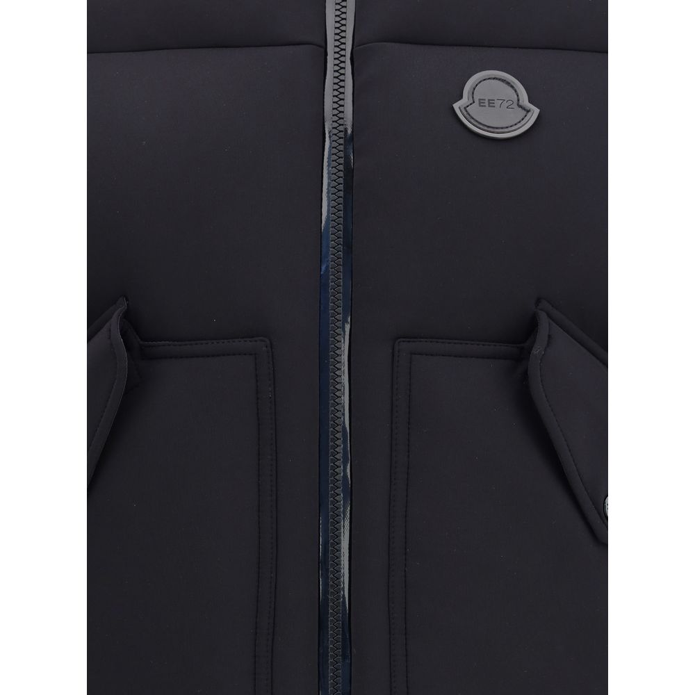 Black Polyamide Sleveless Jacket