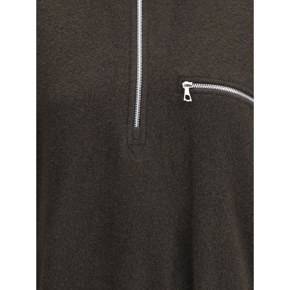 Green Fleece Wool Sweatshirt