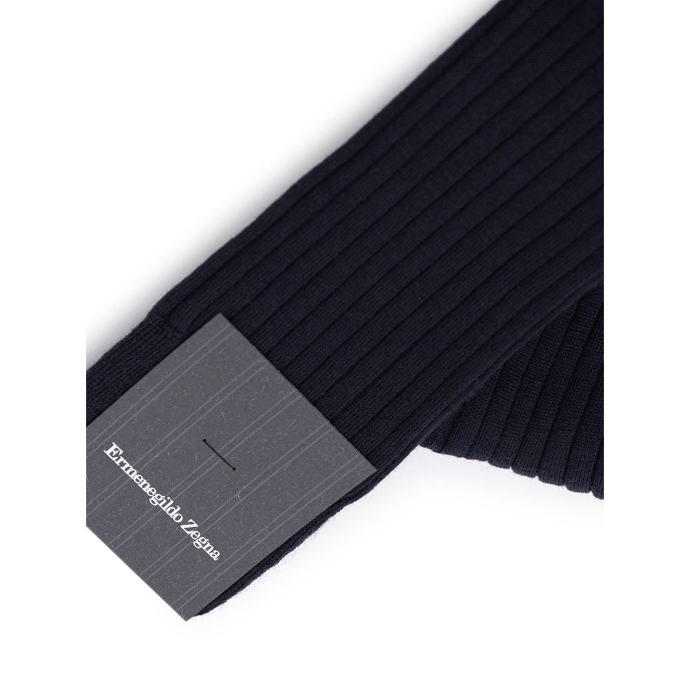 Navy Blue Wool Sock