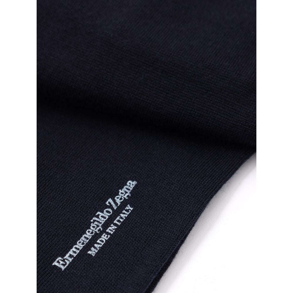 Navy Blue Wool Sock