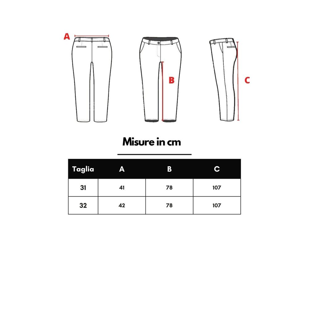 Blue Polyester Tapered Jean