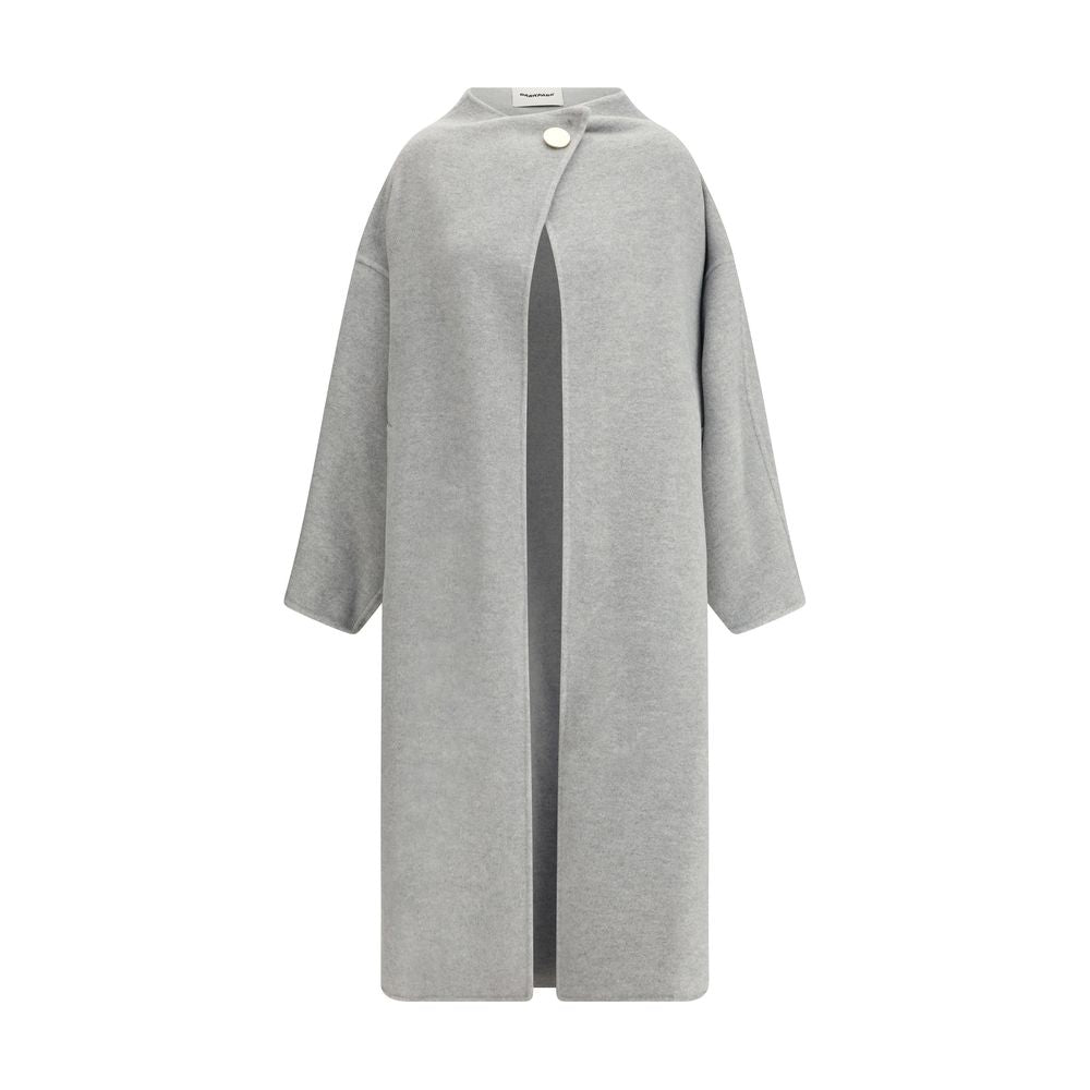 Oversized Coat in Melange Cashmere Wool